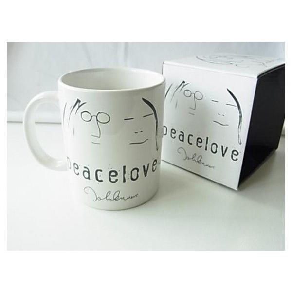 John Lennon ジョン・レノン peace love オノヨーコ マグカップ 送料