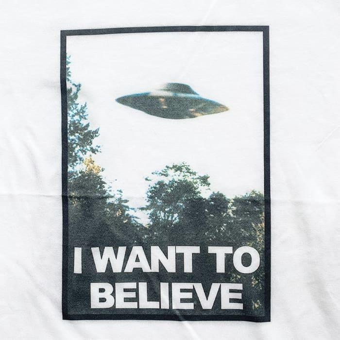 UFO Tシャツ メンズ レディース I WANT TO BELIEVE ポスター L XL X 