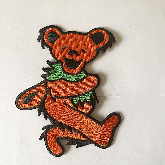 ワッペン GRATEFUL DEAD グレイトフルデッド デッドベア オレンジ ロゴ ロック バンド ワッペン アイロンワッペン ワッペンアイロン | ブランド登録なし