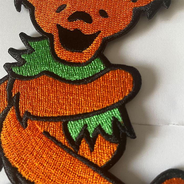 ワッペン GRATEFUL DEAD グレイトフルデッド デッドベア オレンジ ロゴ ロック バンド ワッペン アイロンワッペン ワッペンアイロン | ブランド登録なし | 01