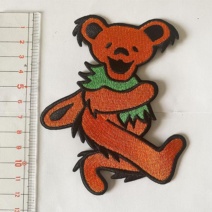 ワッペン GRATEFUL DEAD グレイトフルデッド デッドベア オレンジ ロゴ ロック バンド ワッペン アイロンワッペン ワッペンアイロン | ブランド登録なし | 02