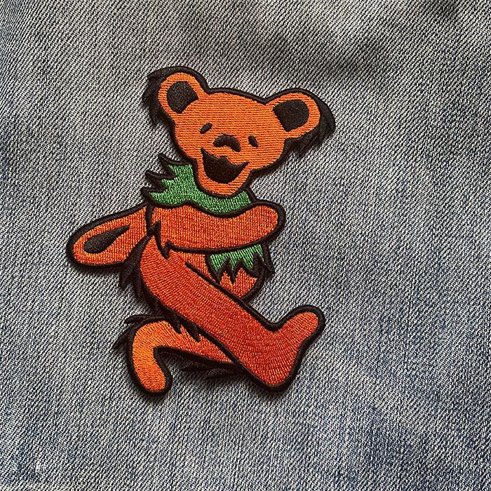 ワッペン GRATEFUL DEAD グレイトフルデッド デッドベア オレンジ ロゴ ロック バンド ワッペン アイロンワッペン ワッペンアイロン | ブランド登録なし | 03