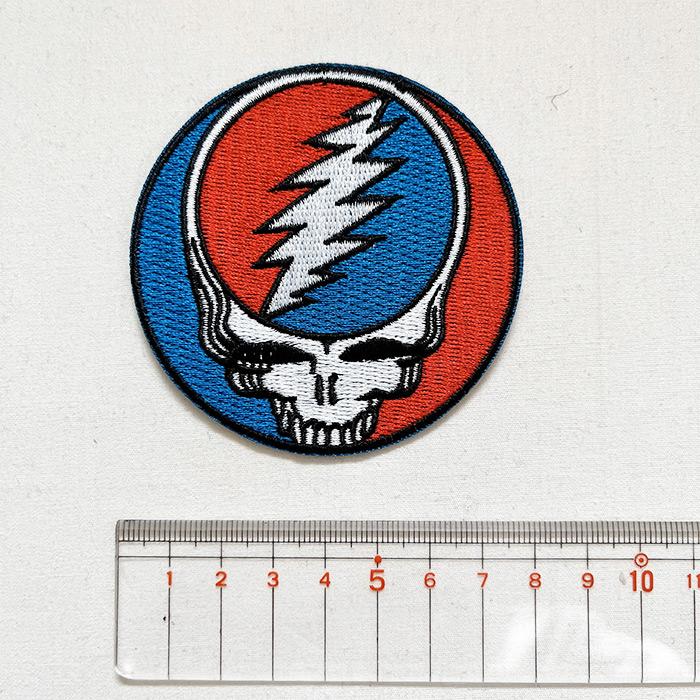 ワッペン パッチ GRATEFUL DEAD グレイトフルデッド STEEL FACE ロゴ
