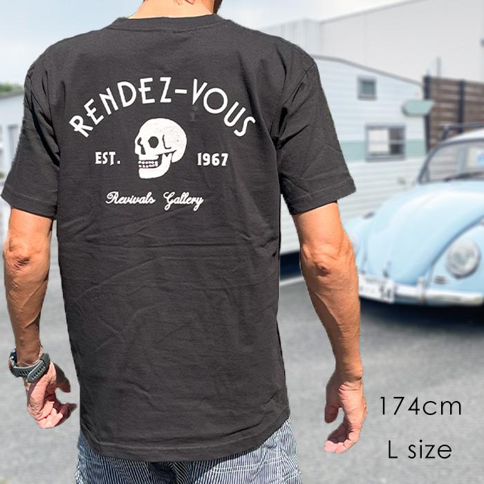スカルTシャツ ビンテージタイプ ランデブー RENDEZ-VOUS Tシャツ 骸骨