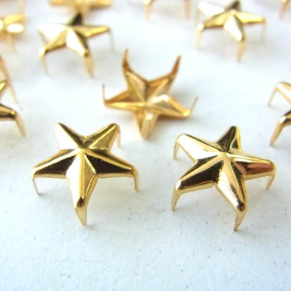 スタッズ パーツ チャーム 星型 スター メタル 5爪 10ミリ 12ミリ
