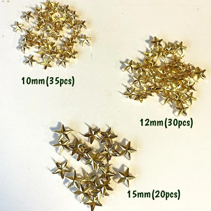 スタッズ レザークラフト ハンドメイド DIY 手芸 パーツ チャーム 星型