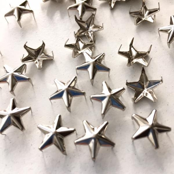 スタッズ レザークラフト ハンドメイド DIY 手芸 パーツ チャーム 星型