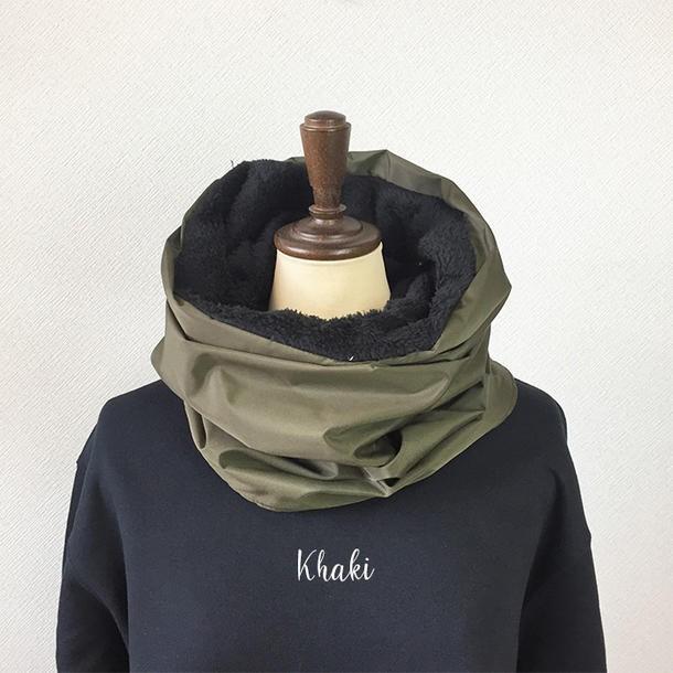 ネックウォーマー 撥水 防寒 スヌード マフラー ブラック ベージュ