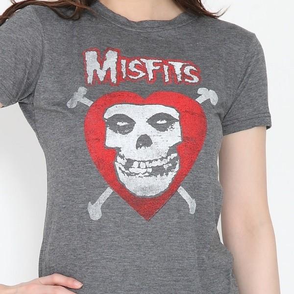 MISFITS ミスフィッツ  グレー スカル レディースTシャツ　｜free-style｜04