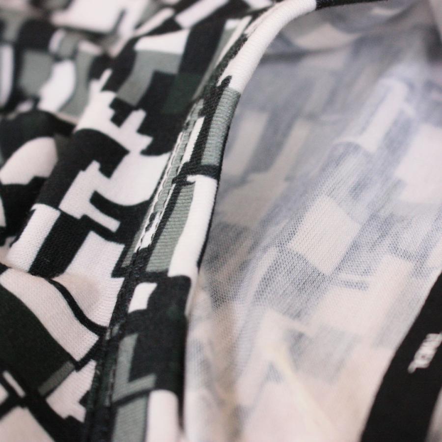 TMDL 《 幾何学模様 総柄 昇華転写 プリント ルーズカットソー 》 T