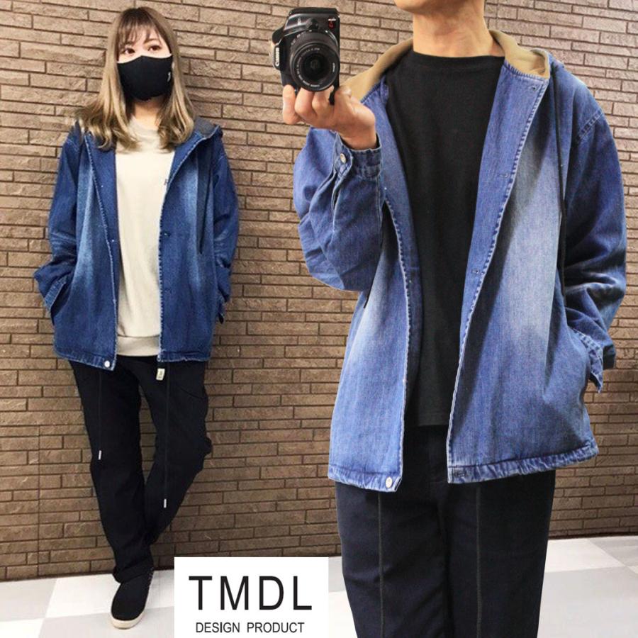 Tmdl デニム シャツ フーディー メンズ レディース 男女兼用 Vintage Like Hooded Denim Shirts パーカー ジャケット ジージャン Fwp Free Way Joetsu 通販 Yahoo ショッピング