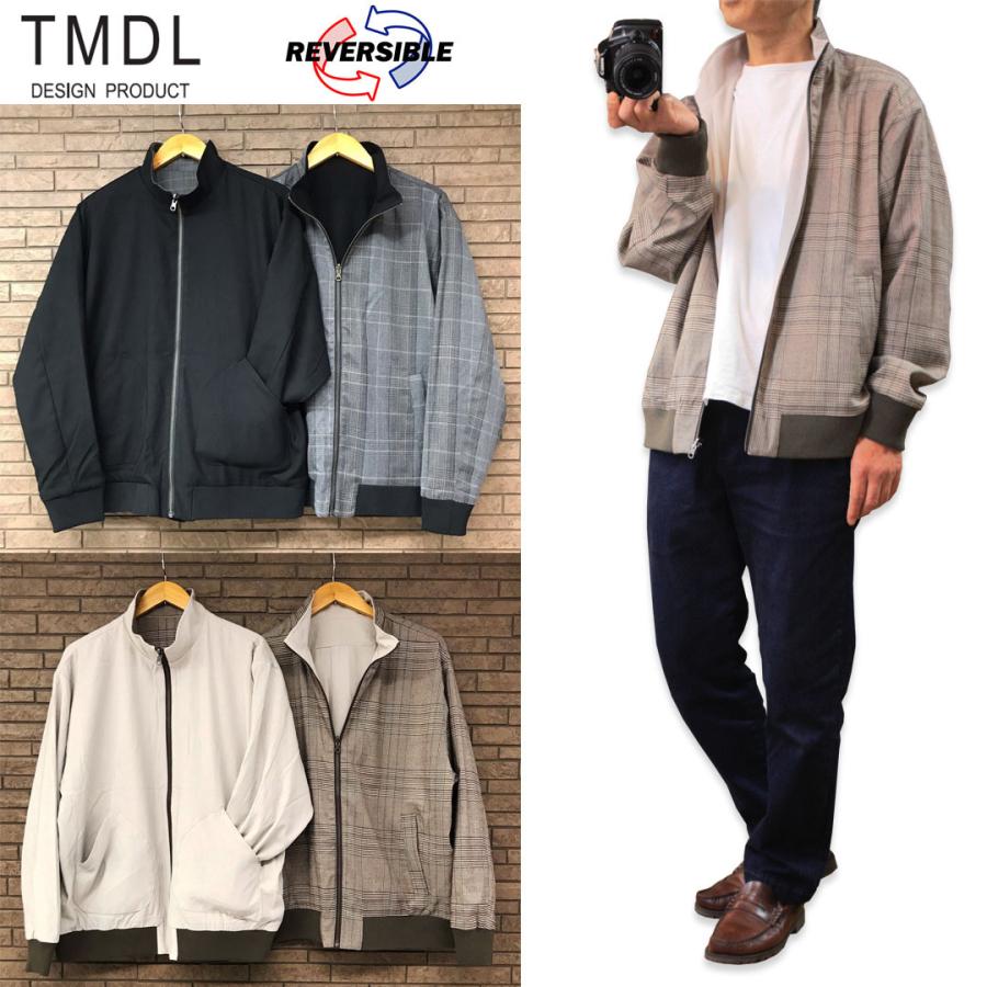 TMDL リバーシブル スタンド 衿 ブルゾン ☆ メンズ 男女兼用 チェック