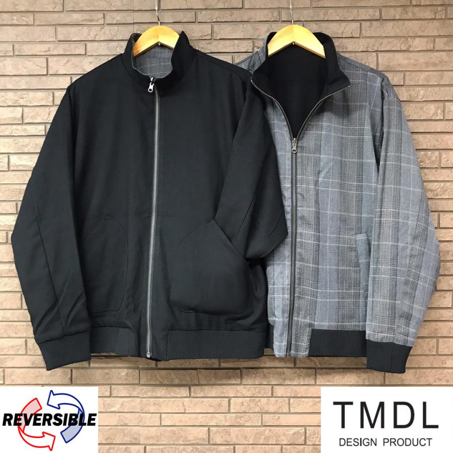 TMDL リバーシブル スタンド 衿 ブルゾン ☆ メンズ 男女兼用 チェック