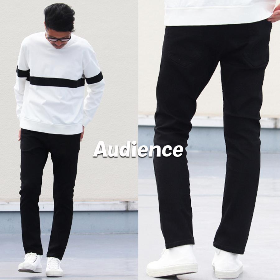 Audience(オーディエンス) アンクル丈　ストレッチ　パンツ　スキニー Audience（オーディエンス） ブラック ストレッチ スリム デニム