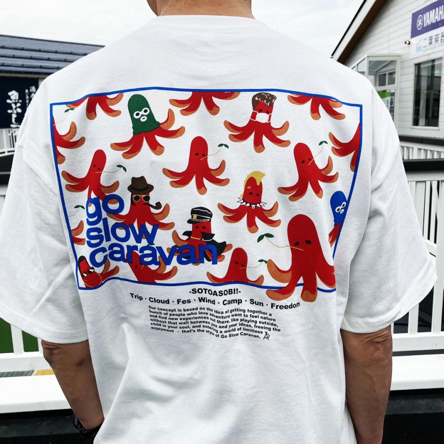 【 たこ様 】アーティストTシャツ S go slow caravan（ゴースローキャラバン） タコさんウインナー USA/C