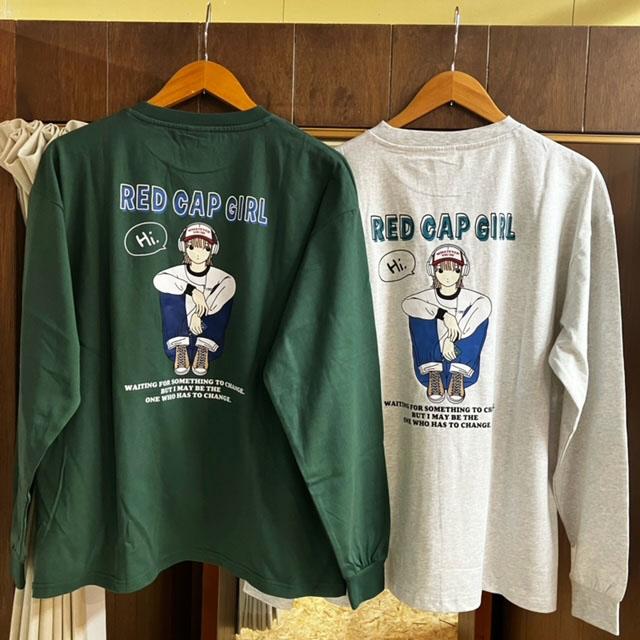 RED CAP GIRL 16/-オープンエンド天竺 バック プリント ロンT RED CAP GIRL 16/-オープンエンド天竺 バック プリント ロンT