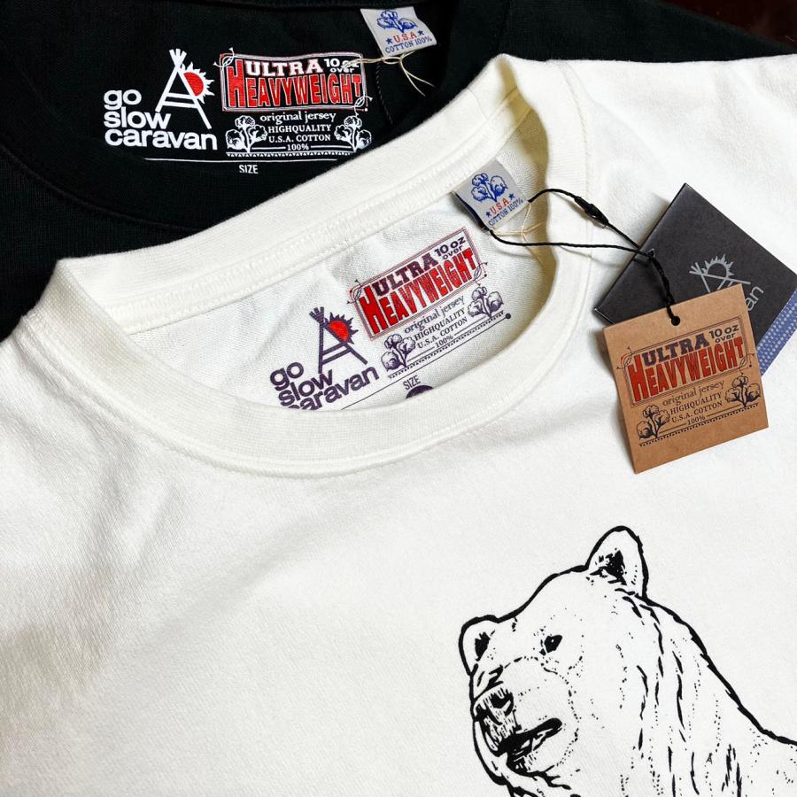 go slow caravan 超ヘビー USA/C どら焼き クマ ロング スリーブ go slow caravan 超ヘビー USA/C どら焼き クマ ロング スリーブ