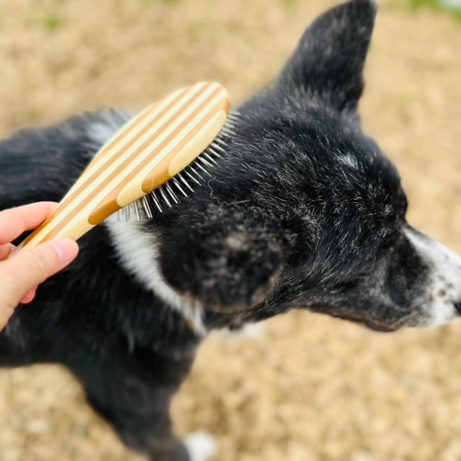 BASS BRUSHES ペット用ブラシ ピンブラシ 獣毛ブラシ 猪毛 もつれ