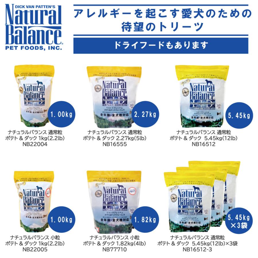 新品未開封　ナチュラルバランス　穀物不使用 Natural Balance（ナチュラルバランス） リニューアル アレルギー対応