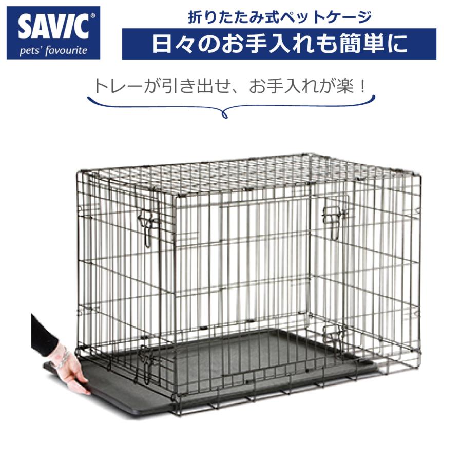 SAVIC 折りたたみ クレート ゲージ ハウス 室内飼い災害時 防災 避難