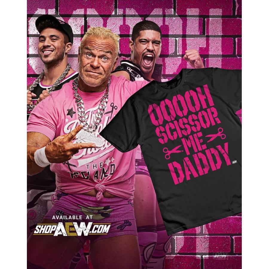 AEW アクレイムド with ビリー・ガン Tシャツ「AEW THE ACCLAIMED Ooooh Scissor Me Daddy T