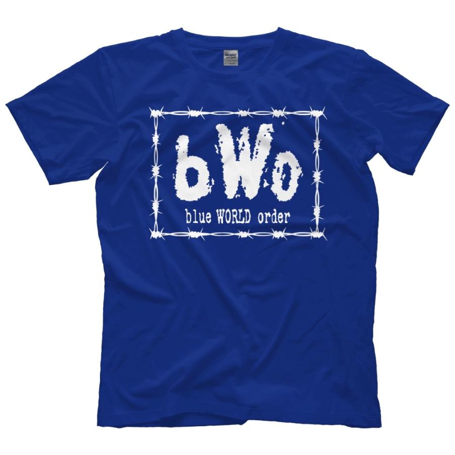 ブルー・ミーニー Tシャツ「BLUE MEANIE Barbed Wire bWo ロゴTシャツ（ブルー）」アメリカ直輸入プロレスTシャツ ECW WWE WCW｜freebirds