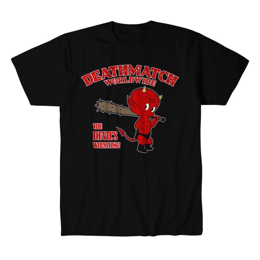 DEATHMATCH WORLDWIDE Tシャツ「D.M.W.W. The Devil's Wrestling Tシャツ Imported from DeathMatch WorldWide」 米直輸入デスマッチTシャツ プロレス、格闘技