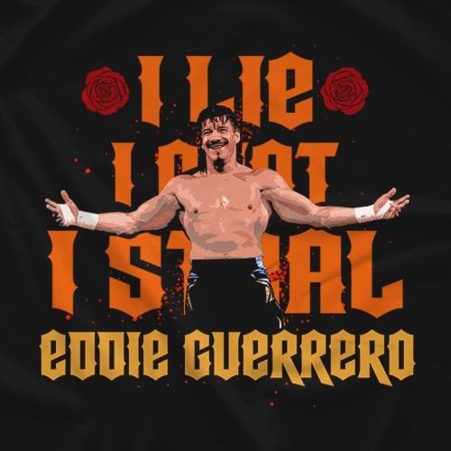WWE エディ・ゲレロ　半袖Tシャツ　メンズLサイズ相当 エディ・ゲレロ Tシャツ「EDDIE GUERRERO LCS（Lie Cheat Steal） 半袖