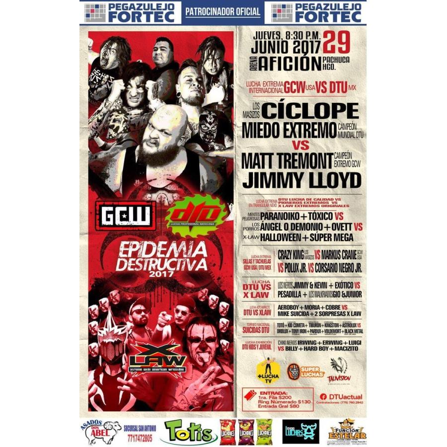 Gcw Dtu Dvd Epidemia Destructiva Tour 17 Day 1 2 17年6月29日 30日メキシコ 2大会収録 Gcw Dvd Epidemiadestructiva17 1 アメリカンプロレスショップ フリーバーズ 通販 Yahoo ショッピング