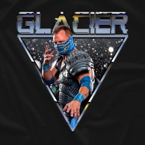 グレイシア　氷河戦士　WCW 　2XL　プロレス 氷河戦士” グレイシア Tシャツ「GLACIER Blood Runs Cold 半袖 クルー