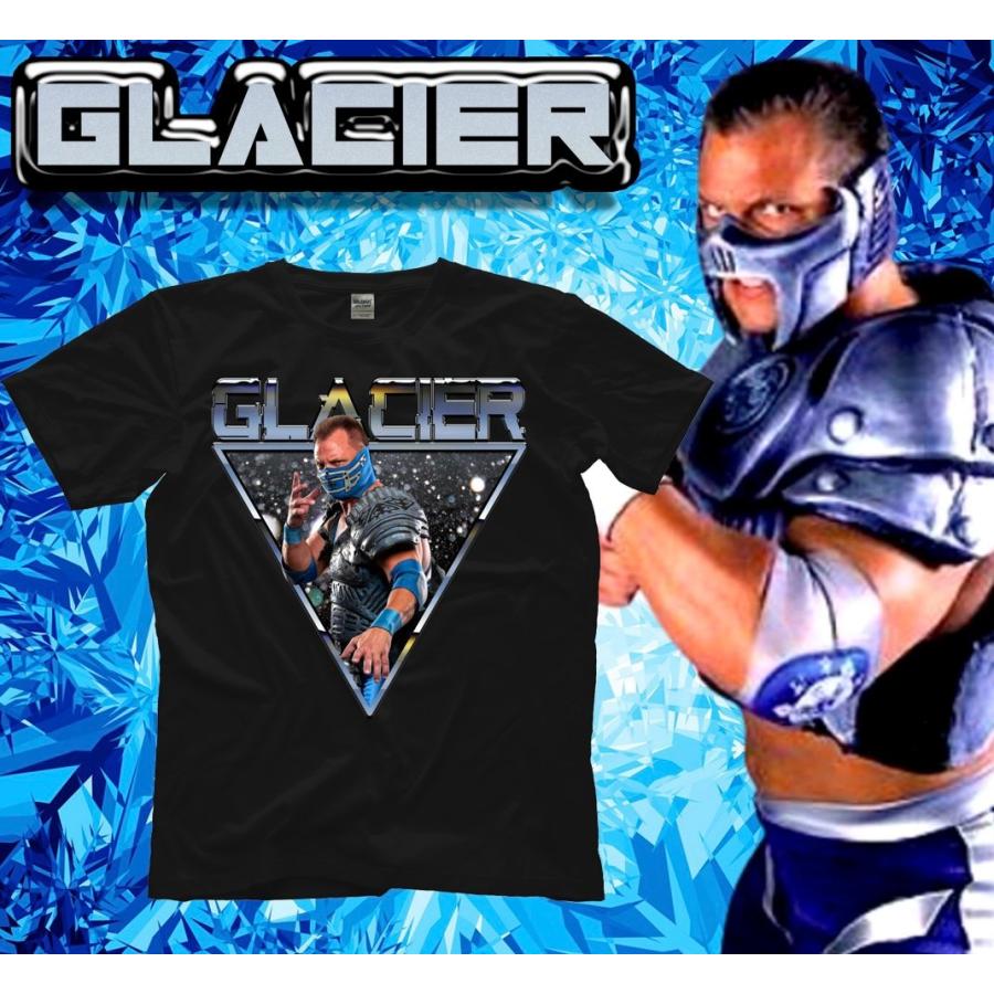 グレイシア　氷河戦士　WCW 　2XL　プロレス 氷河戦士” グレイシア Tシャツ「GLACIER Blood Runs Cold 半袖 クルー