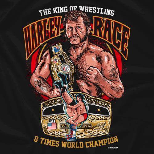 ハーリー・レイス Tシャツ「HARLEY RACE The King Of Wrestling Tシャツ」NWA WWF AWA WCW 全日 新日 クラシックプロレスTシャツ｜freebirds｜02