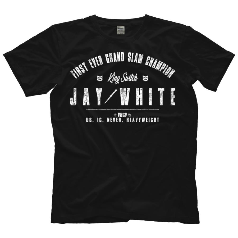 【祝 四冠制覇】“キングスイッチ” ジェイ・ホワイト 輸入Tシャツ「“SWITCHBLADE” JAY WHITE Grand Slam Champion 四冠王 Tシャツ」米直輸入プロレスTシャツ｜freebirds