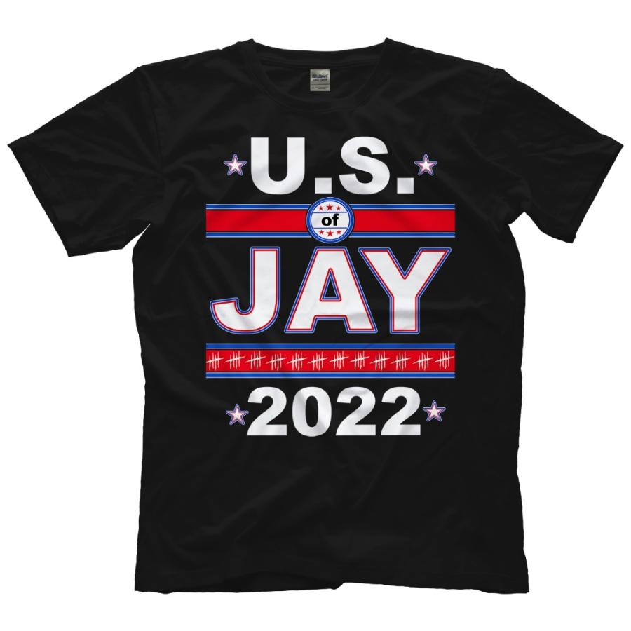 “スイッチブレード” ジェイ・ホワイト 輸入Tシャツ「“Switchblade” JAY WHITE U.S. Of Jay 2022 Tシャツ（ブラック）」USA製 直輸入Tシャツ｜freebirds