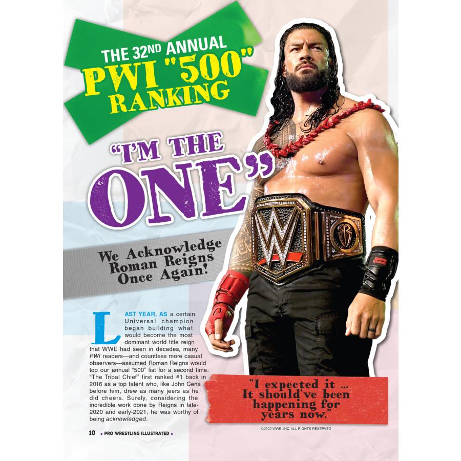 輸入プロレス雑誌 プロレスリング・イラストレイテッド「2022 PWI 500（2022年12月号）」《2022年度プロレスラーランキング特集号》洋雑誌 プロレス本 マガジン｜freebirds｜02