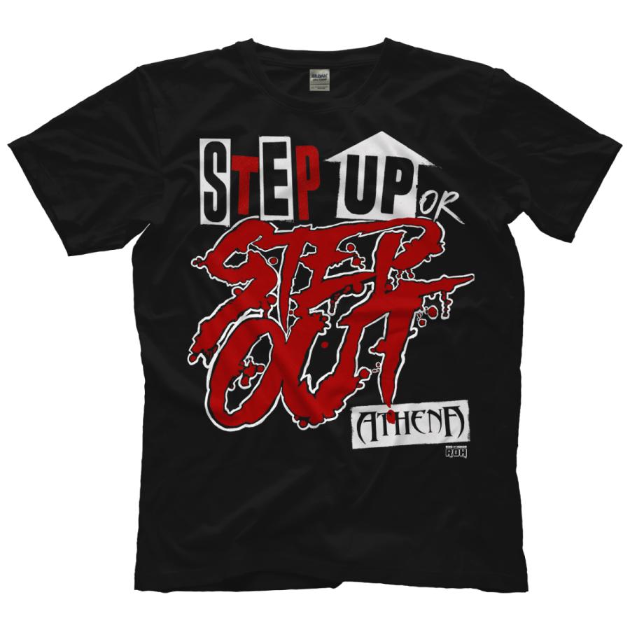 ROH アシーナ Tシャツ「ROH リング・オブ・オナー ATHENA Step Up Or 
