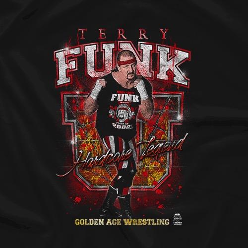 “テキサスブロンコ” テリー・ファンク Tシャツ「TERRY FUNK Golden Age Hardcore Legend Tシャツ」アメリカ直輸入プロレスTシャツ｜freebirds｜02