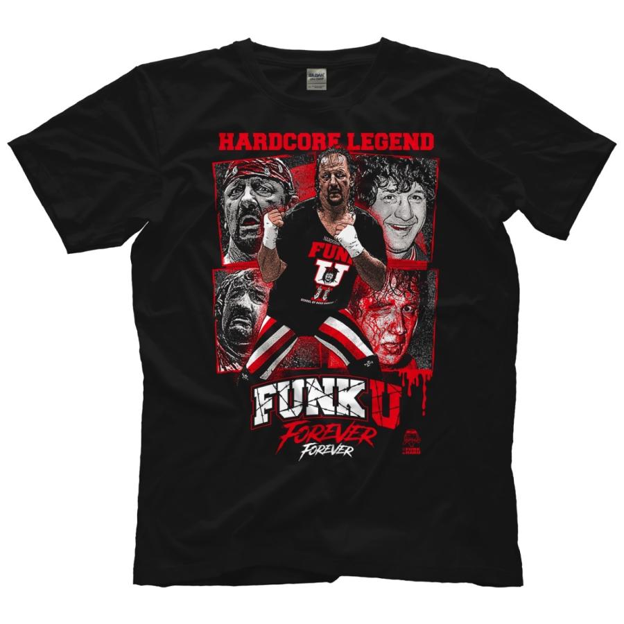 “テキサスの荒馬” テリー・ファンク Tシャツ「TERRY FUNK Hardcore Funker Tシャツ」（ボディ色：ブラック）プロレス輸入Tシャツ 全日本プロレス NWA｜freebirds