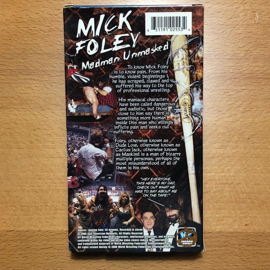 WWF(WWE)VHSビデオテープ「MICK FOLEY Madman Unmasked ミック WWF(WWE)VHSビデオテープ「MICK FOLEY Madman Unmasked ミック