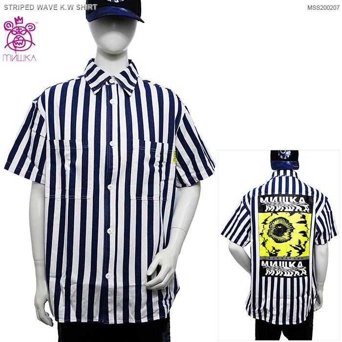 Mishka 半袖シャツ ミシカ ストライプ Striped Wave K W Shirt ストリート Www Legheleggere Com