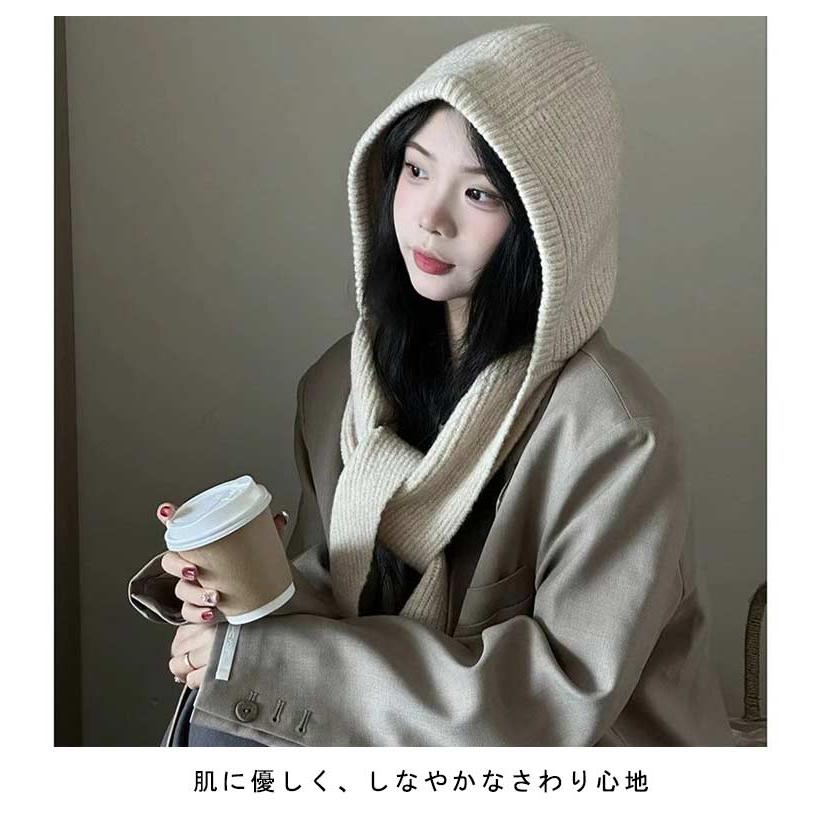 スカーフ ニット ストール ネックウォーマー リブニット レディース