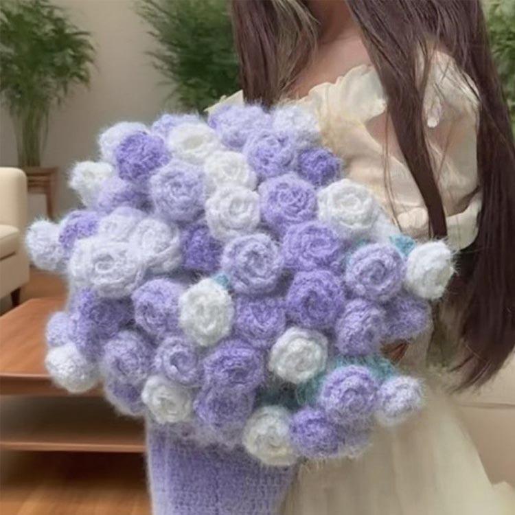 グラデーション 花束 ニット 完成品 ブランケット ブーケブランケット