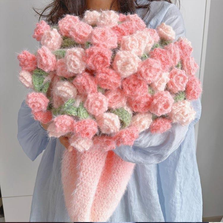 グラデーション 花束 ニット 完成品 ブランケット ブーケブランケット