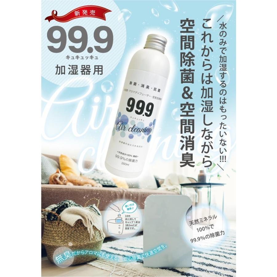99.9 キュキュッキュ 加湿器・空気洗浄機器用 250ml 消臭 除菌 抗菌