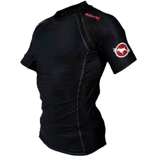 ブルテリア bj-122 BULL TERRIER ラッシュガード Traditional 半袖 黒