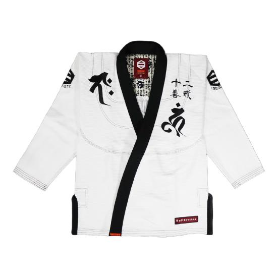 ブルテリア BULL TERRIER 柔術衣 Sazen RPC 白/黒 bj010102wh