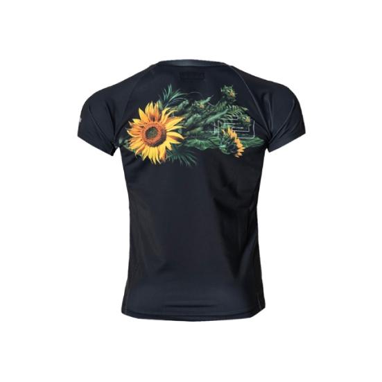 リバーサル ラッシュガード 半袖 ショートスリーブ reversal SUNFLOWER SHORT RASH GUARD BLACK｜freedom-jpn｜03