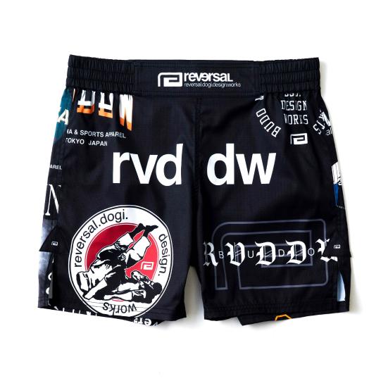 リバーサル メンズ ショートパンツ 正規販売店 REVERSAL ファイトパンツ ハーフパンツ ALL STAR FIGHT SHORTS 黒 rv25aw602-BK BLACK reversal（リバーサル） パンツ ショート ハーフ reversal ALL STAR