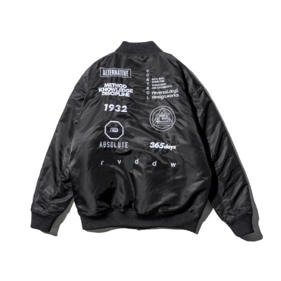 15%OFF リバーサル スタジアム ジャケット スタジャン reversal Majestic × rvddw SATIN STADIUM JKT 2｜freedom-jpn｜03