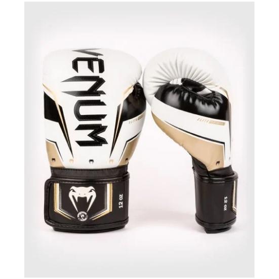 VENUM ELITE EVO ボクシンググローブ - ホワイト/ゴールド 3572704d5386f2a0952bbcd3e3657f
